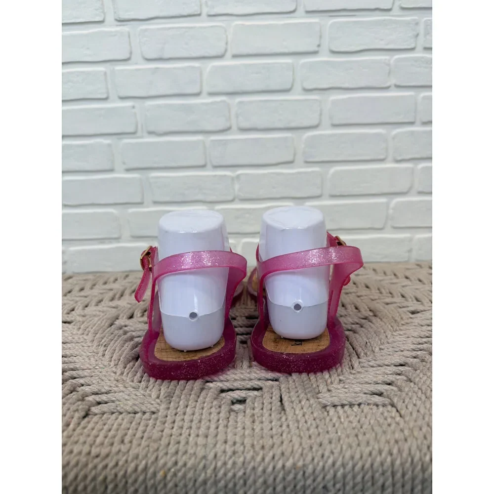 Kate Spade Pink Glitter Jelly T-Strap Thong Sandals Size 9
